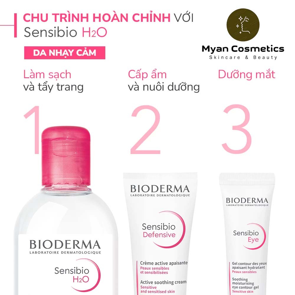 Nước tẩy trang Bioderma công nghệ Micellar cho da dầu & hỗn hợp, da thường & nhạy cảm H2O - 500ml | BigBuy360 - bigbuy360.vn