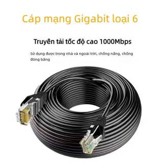 Cáp Ethernet gigabit loại 6, đã được bấm đầu ở cả hai đầu, có chiều dài 3m, 5m, 10m, 15m, 20m, 25m và 30m - Cáp Ethernet