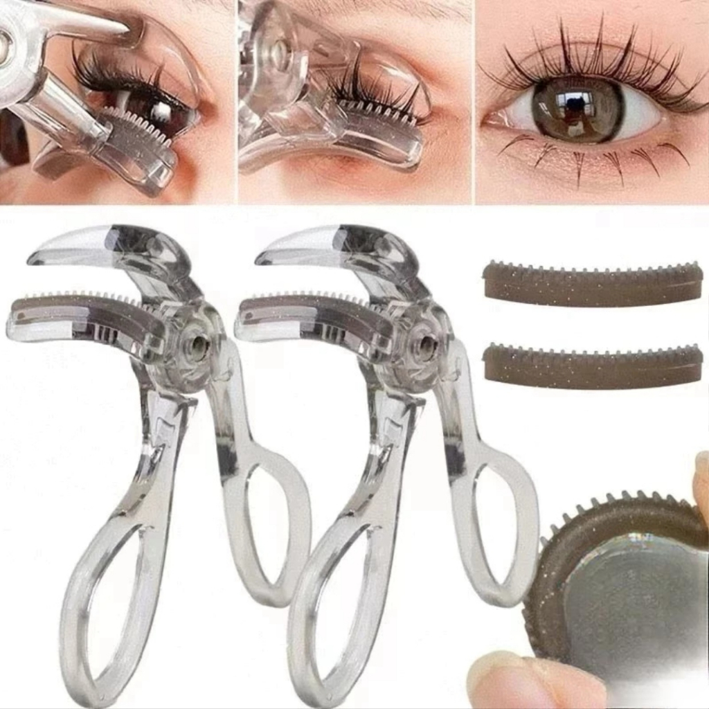 [Top Value] Kẹp Lông Mi Góc Rộng Có Lược Răng Cưa Bằng Nhựa, Lược Kẹp Uốn Mi P0705