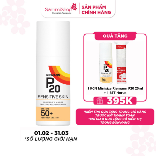 Riemann P20 Kem chống nắng Sensitive Skin SPF50+ PA++++ 100ml