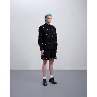Quần short LASOL denim cotton thêu ngôi sao Stella