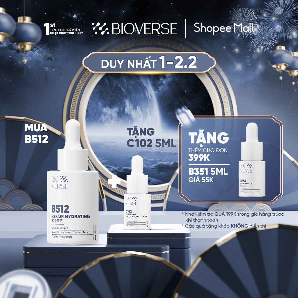 Tinh Chất B512 Phục Hồi Da Cấp Ẩm Bioverse B512 Repair Hydrating Booster 30ml