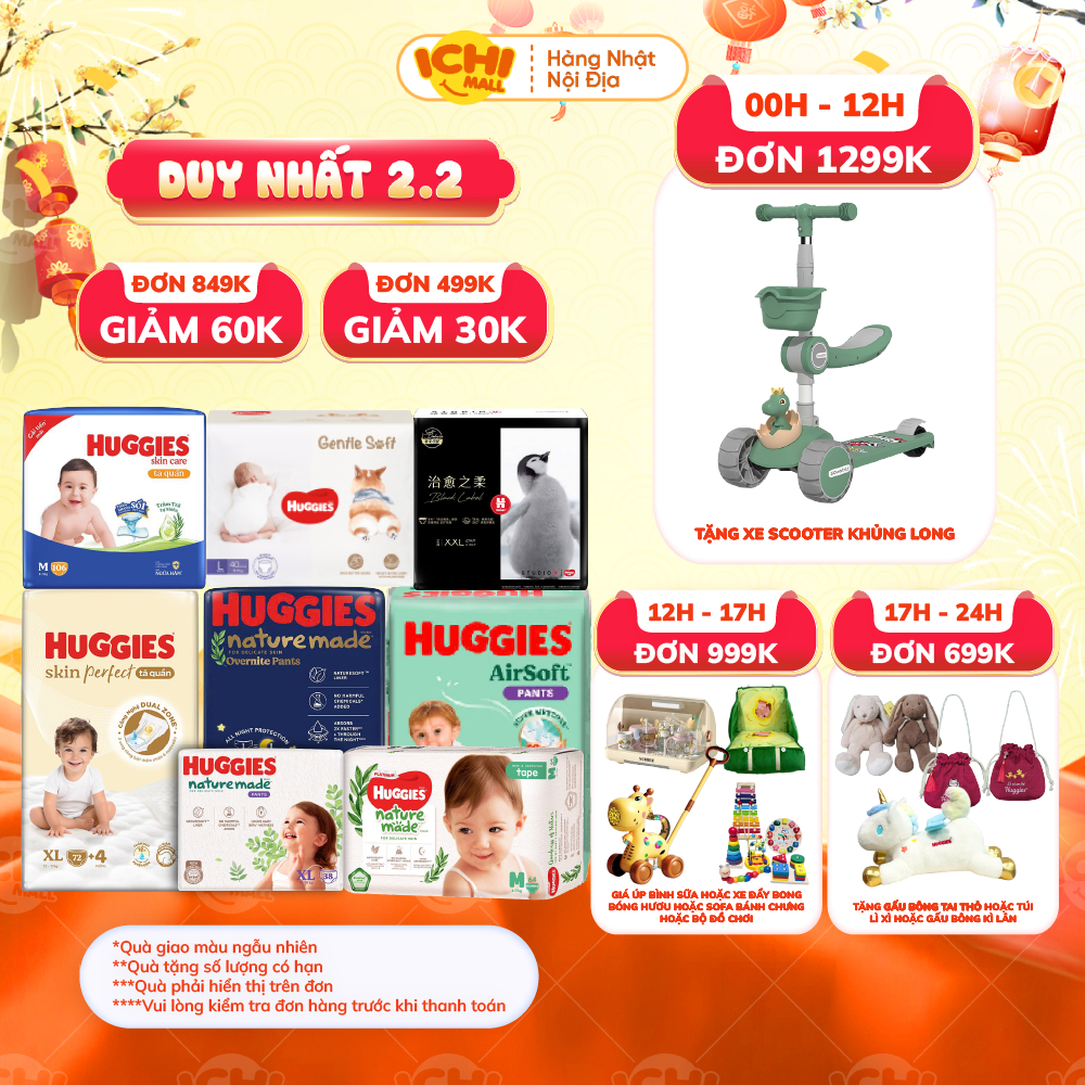 [ TỔNG] Bỉm dán quần HUGGIES Platinum Nature Made size M58/L44/XL 38/XXL26/S82/NB60 - Hàng chính hãn