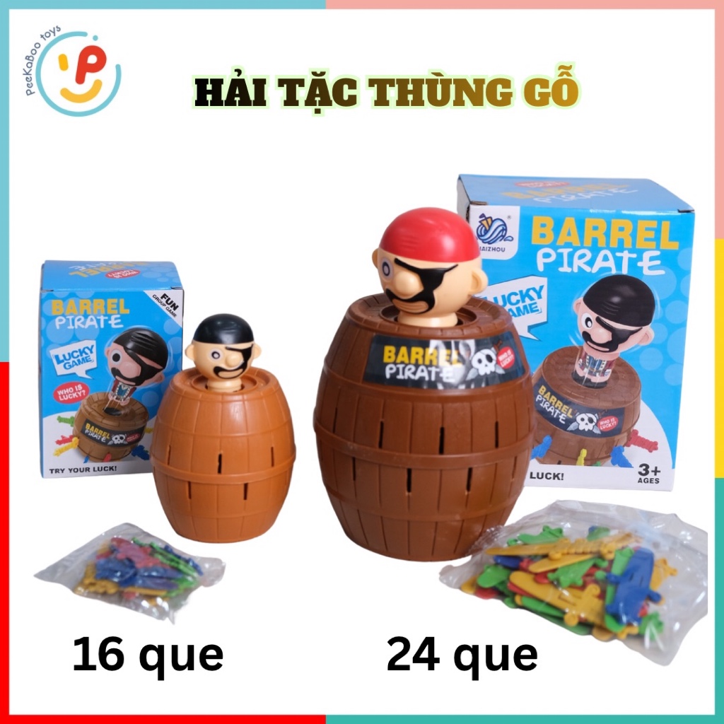 Đồ chơi thử thách Tìm Hải Tặc 16 que 24 que đồ chơi nhóm bạn và gia đình PeeKaPaw Toys