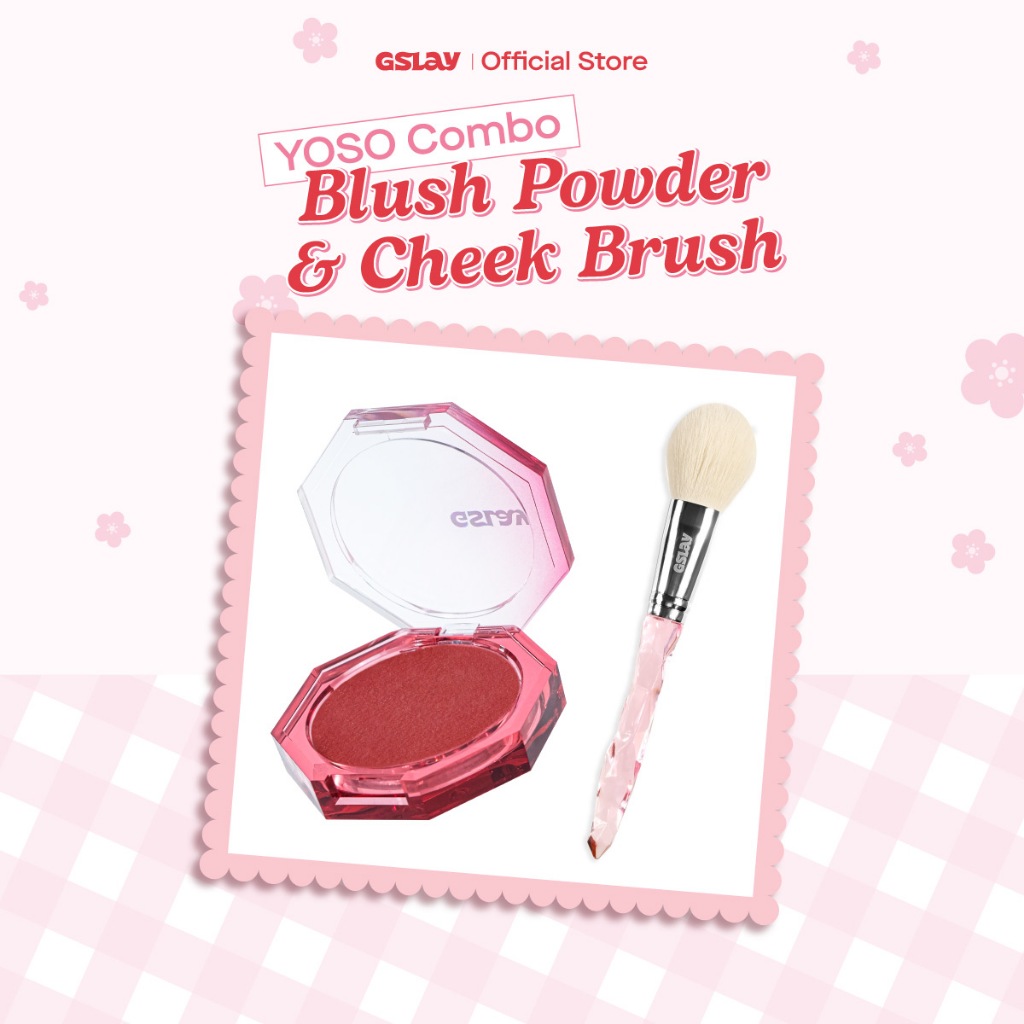 Combo Má Hồng Kem GSLAY Sorbet Cheek Blush mịn lì, dễ tán bền màu (5g) và Cọ Má Hồng lông cọ mềm mượ