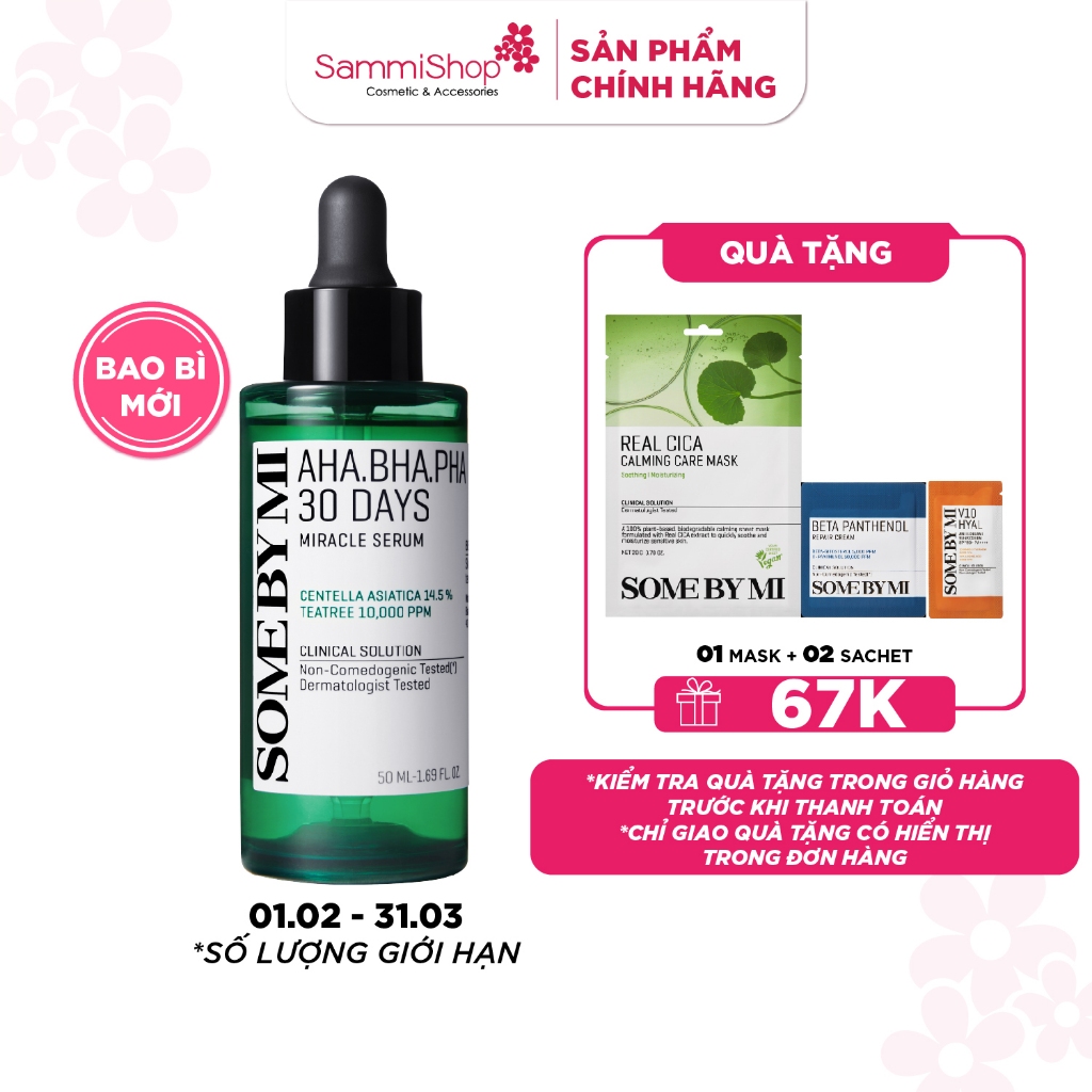 Some By Mi Tinh chất AHA-BHA-PHA 30 Days Miracle Serum 50ml