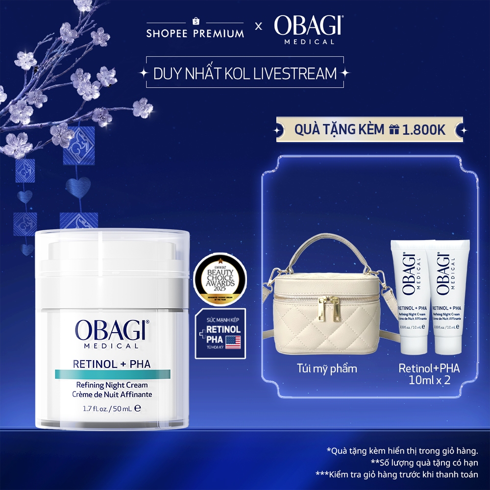 [Obagi_KOL] Kem dưỡng tái tạo & trẻ hóa da ban đêm Obagi Medical Retinol + PHA 50ml