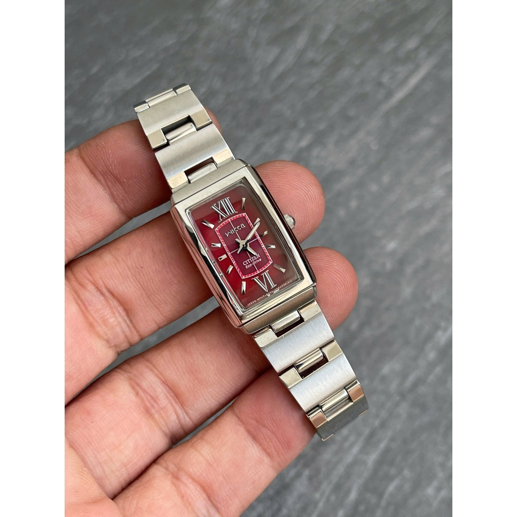 Đồng hồ nữ Citizen Wicca 2 kim mặt đỏ chạy pin hàng si