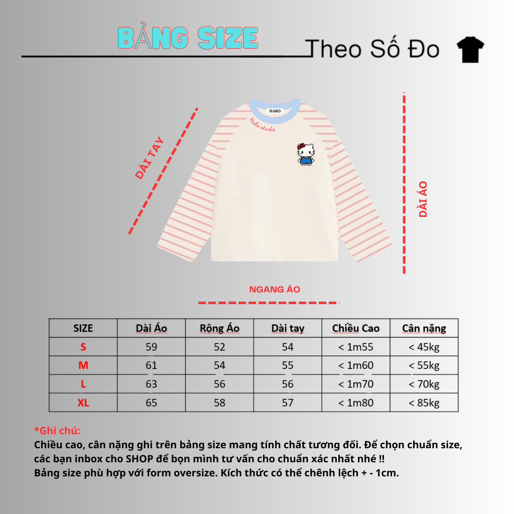 Áo Thun Ngắn Tay Raglan Phối Kẻ Borip Sọc Ngang x Cotton 250gsm  Hello Kitty Form Boxy Unisex Nam Nữ HA.BO STORE18 | BigBuy360 - bigbuy360.vn