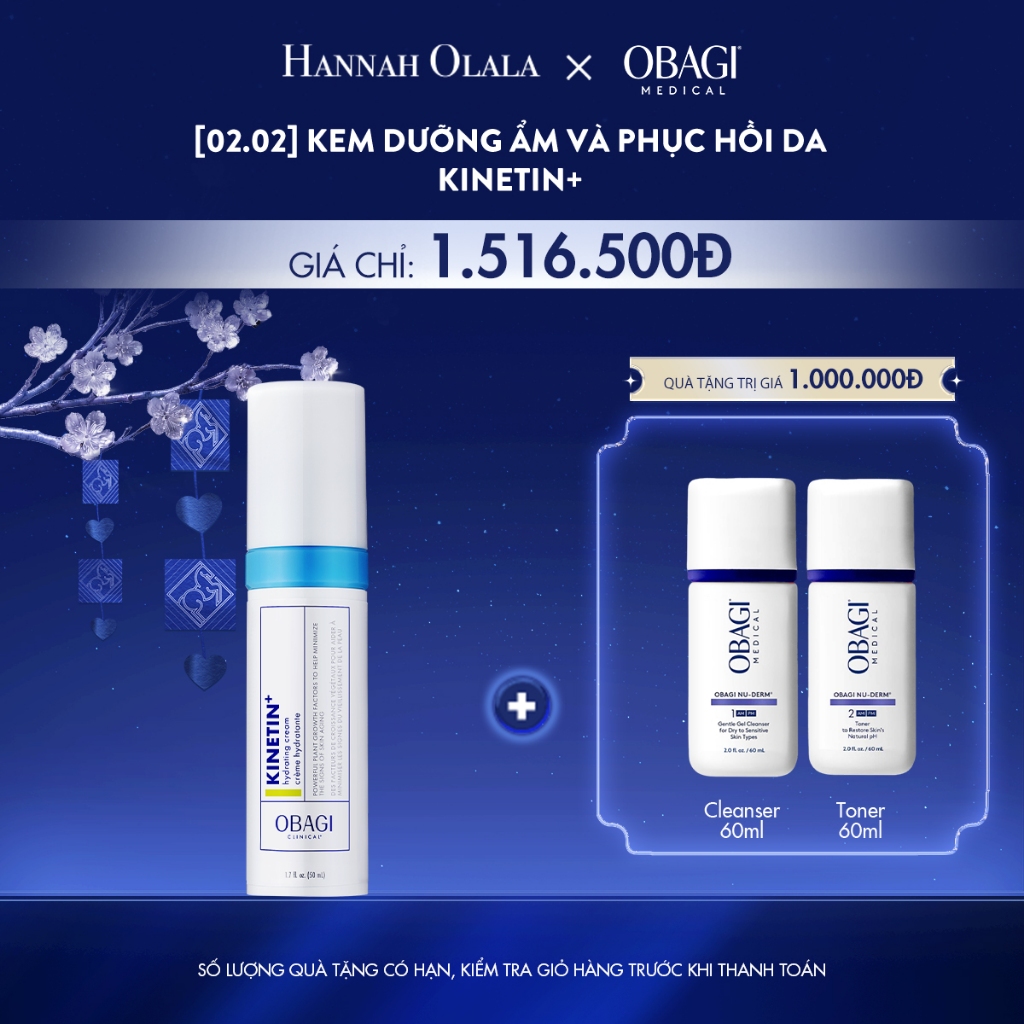 [Obagi x Hannah Olala] Kem dưỡng phục hồi làm dịu da Obagi Clinical Kinetin+ Hydrating Cream 50ml