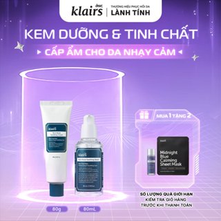 Combo Tinh chất Dear, Klairs Rich Moist Soothing Serum 80ml + Kem dưỡng Dear, Klairs Rich Moist Soothing Cream 80g