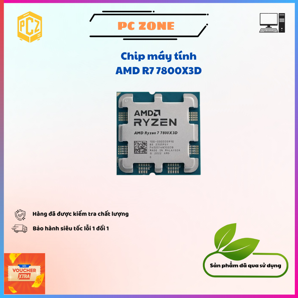 CPU - Bộ vi xử lý AMD R7 7800X3D NEW TRAY