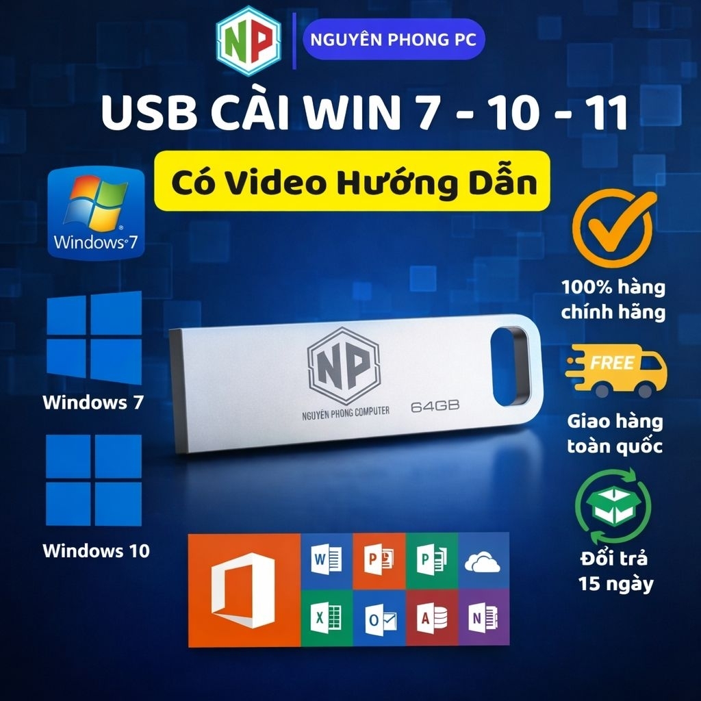 USB Cài Win, USB Cài hệ điều hành, Cứu hộ PC - Laptop và Cài Win 7 10 11 - Máy tính để bàn và laptop