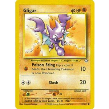 [Thẻ bài Pokemon TCG]  Gligar - 59/111 - Common Unlimited