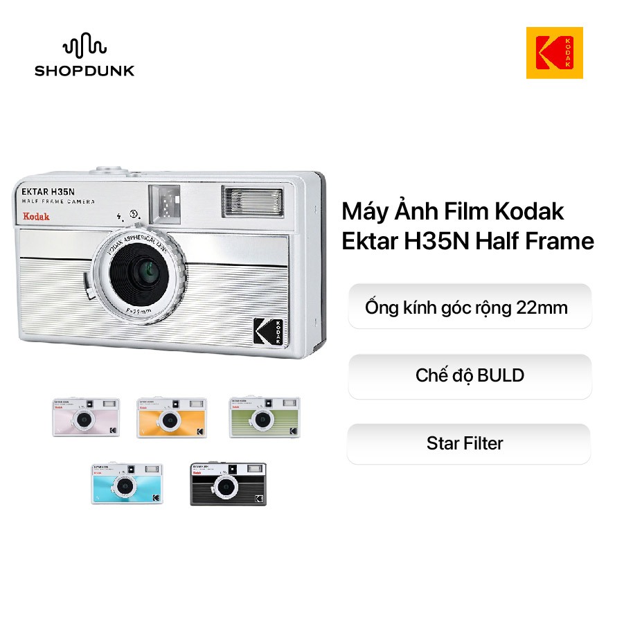 Máy Ảnh Film Kodak Ektar H35N Half Frame 35mm – Bảo Hành 12 Tháng