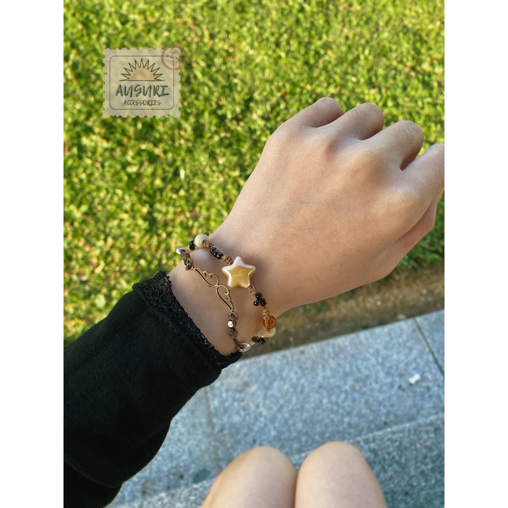 [Auguri] Vòng Tay Ánh Sao Thiên Thần – Angel Star Bracelet - vòng tay 2 dây, charm sao gốm, phong cá