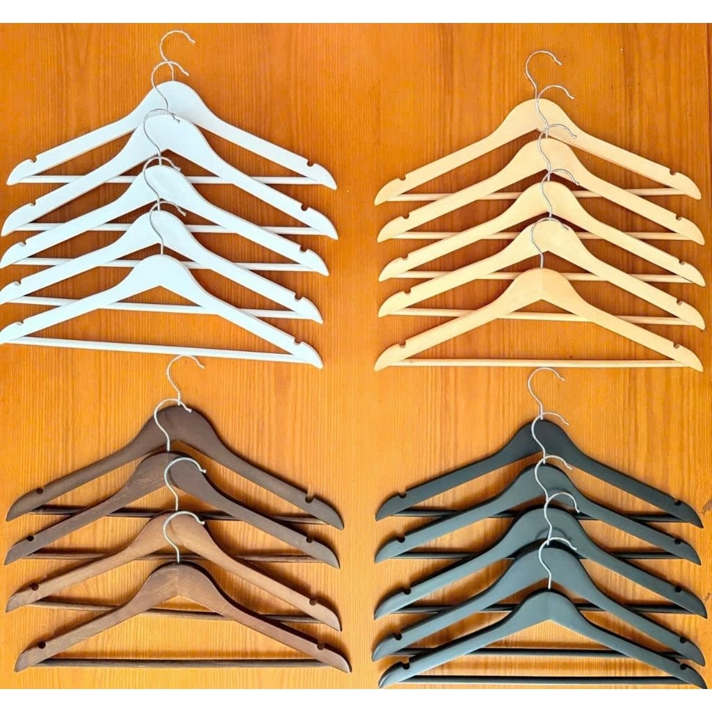Combo sỉ 100 móc treo quần áo gỗ