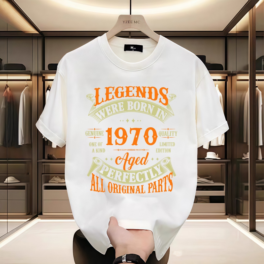 Vintage 1970 T-Shirt Phiên bản giới hạn Phiên bản giới hạn Nam phụ nữ Quà tặng sinh nhật Áo sơ mi đồ