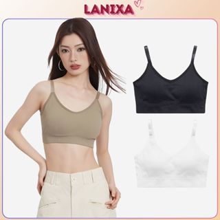 Áo bra nữ tập gym thể thao đệm mút sẵn mỏng nhẹ ôm ngực chất cotton gân tăm thấm hút LANIXA B1182