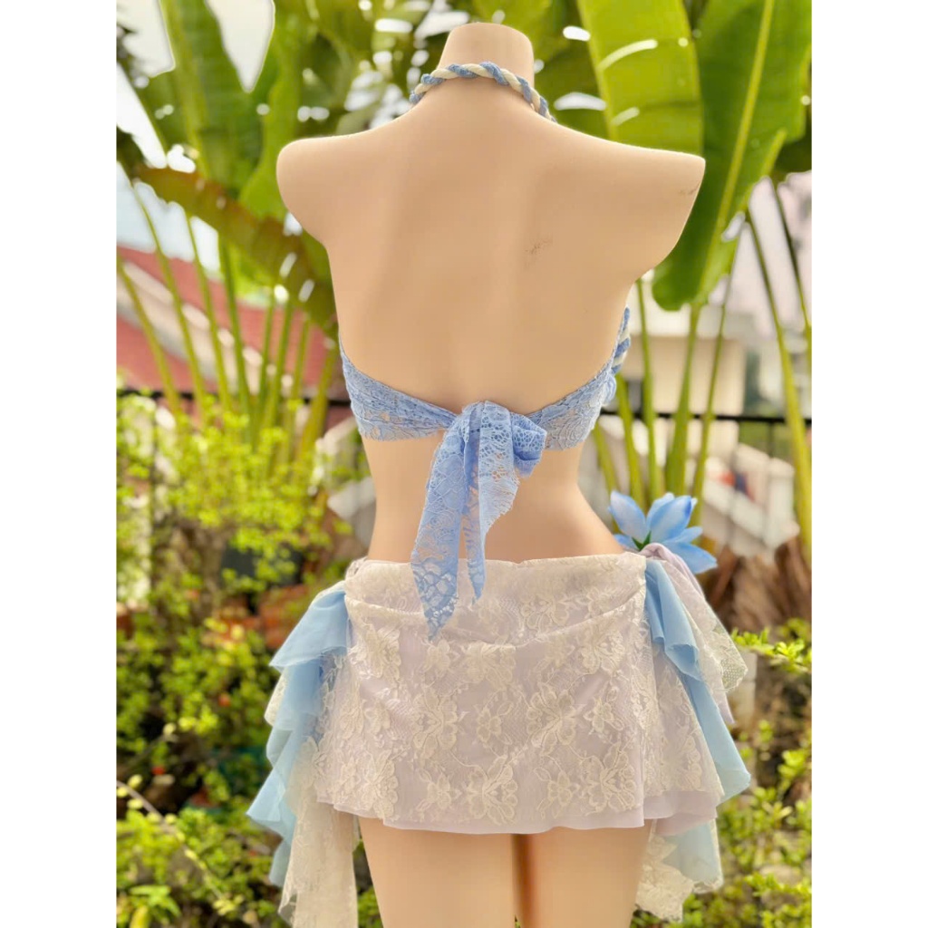 Set Bikini ,Đồ đi Biển 3 chi tiết chất ren mền mại, phối phụ kiện sang chảnh LB57 | BigBuy360 - bigbuy360.vn