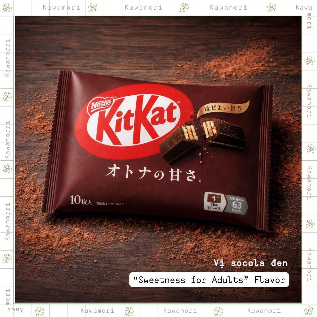 KitKat Nhật - KitKat vị socola đen - KitKat chocolate - Sweetness for Adults Flavor
