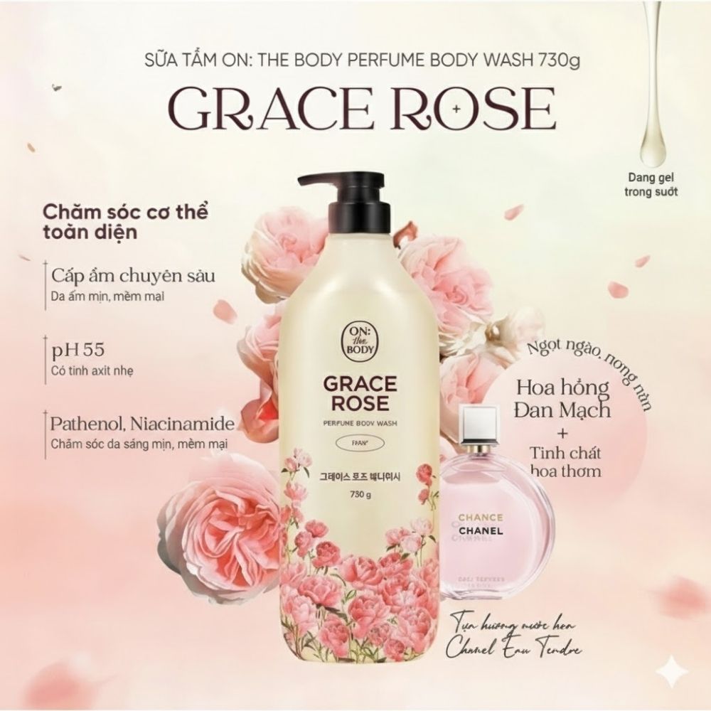 Ảnh 2 của Sữa tắm On: The Body làm sạch,dưỡng ẩm và mang lại hương thơm nước hoa quyến rũ.