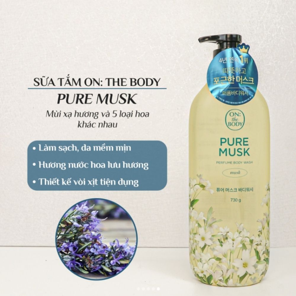 Ảnh 7 của Sữa tắm On: The Body làm sạch,dưỡng ẩm và mang lại hương thơm nước hoa quyến rũ.