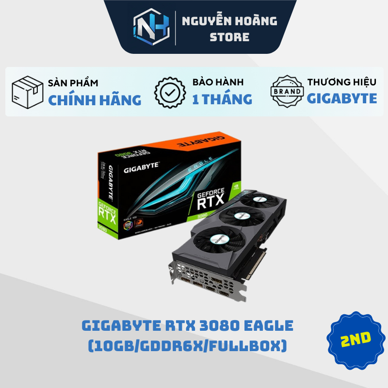 VGA card màn hình Gigabyte RTX 3080 EAGLE 10GB Cũ