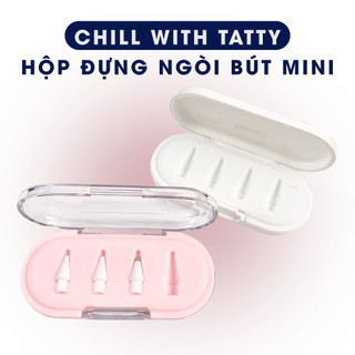 Combo hộp đựng ngòi và ngòi thay thế, ngòi kim loại CHILL WITH TATTY Pencil V/X và bút nhà Táo