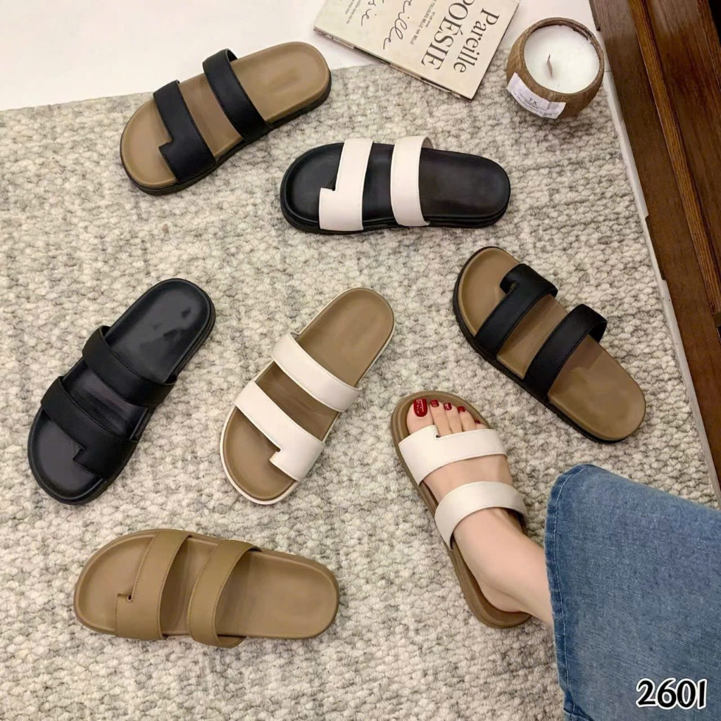 Dép xỏ ngón nữ đế bằng 2601 fulbox - HACHI SHOES