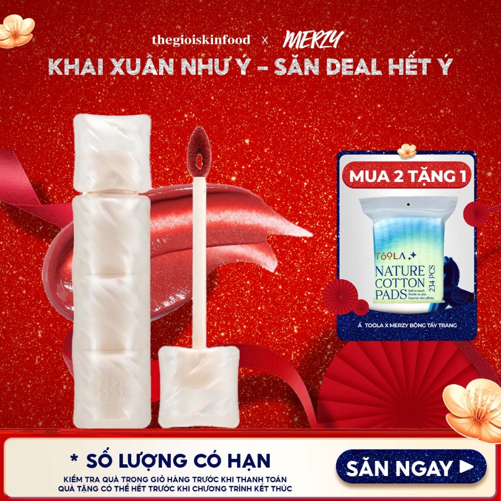 Son phao Merzy kem lì mềm mịn như bơ, lâu trôi Puffer Mellow Tint 3.7g ThegioiSkinfood