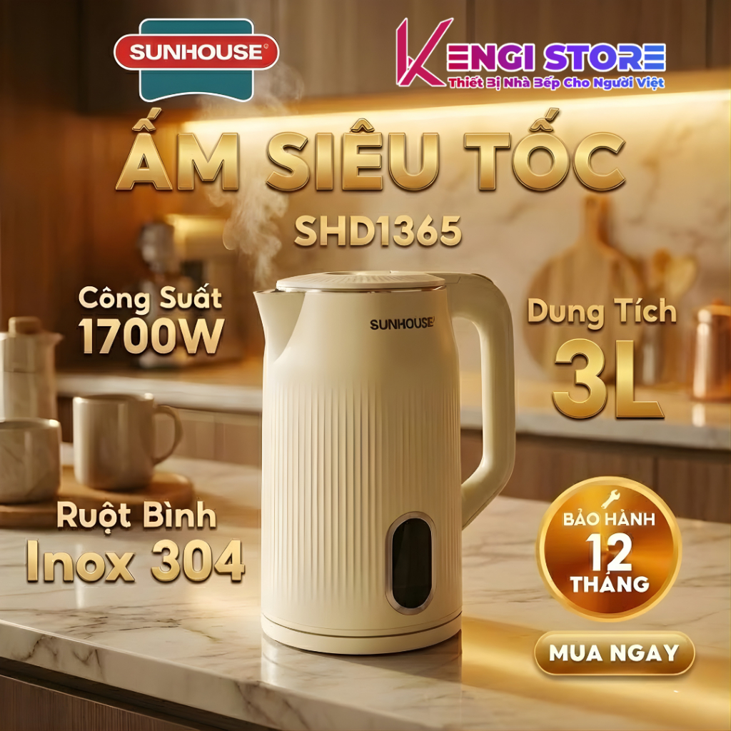 Những mẫu ấm siêu tốc 3 lít đẹp và bán chạy trên thị trường