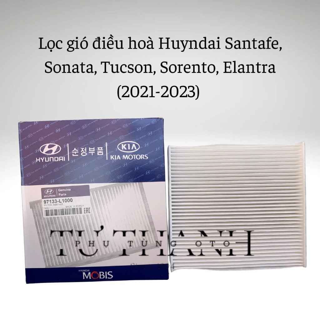 Lọc điều hoà Huyndai Santafe, Sonata, Tucson, Sorento, Elantra (2021-2023) - Mã 97133 - L1000