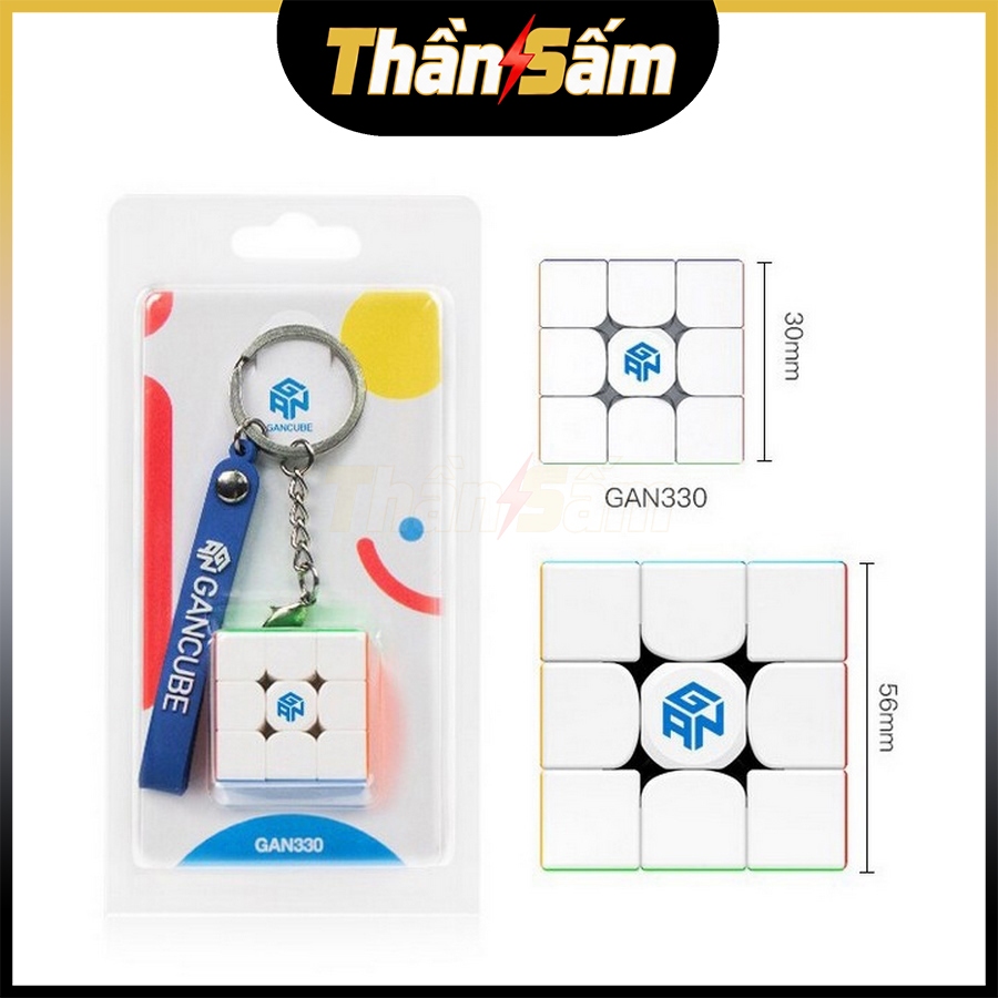 Móc Khóa Rubik Gan330 Gan 330 Stickerless Phụ Kiện Rubic 3 Tầng Đồ Chơi Trí Tuệ Trẻ Em