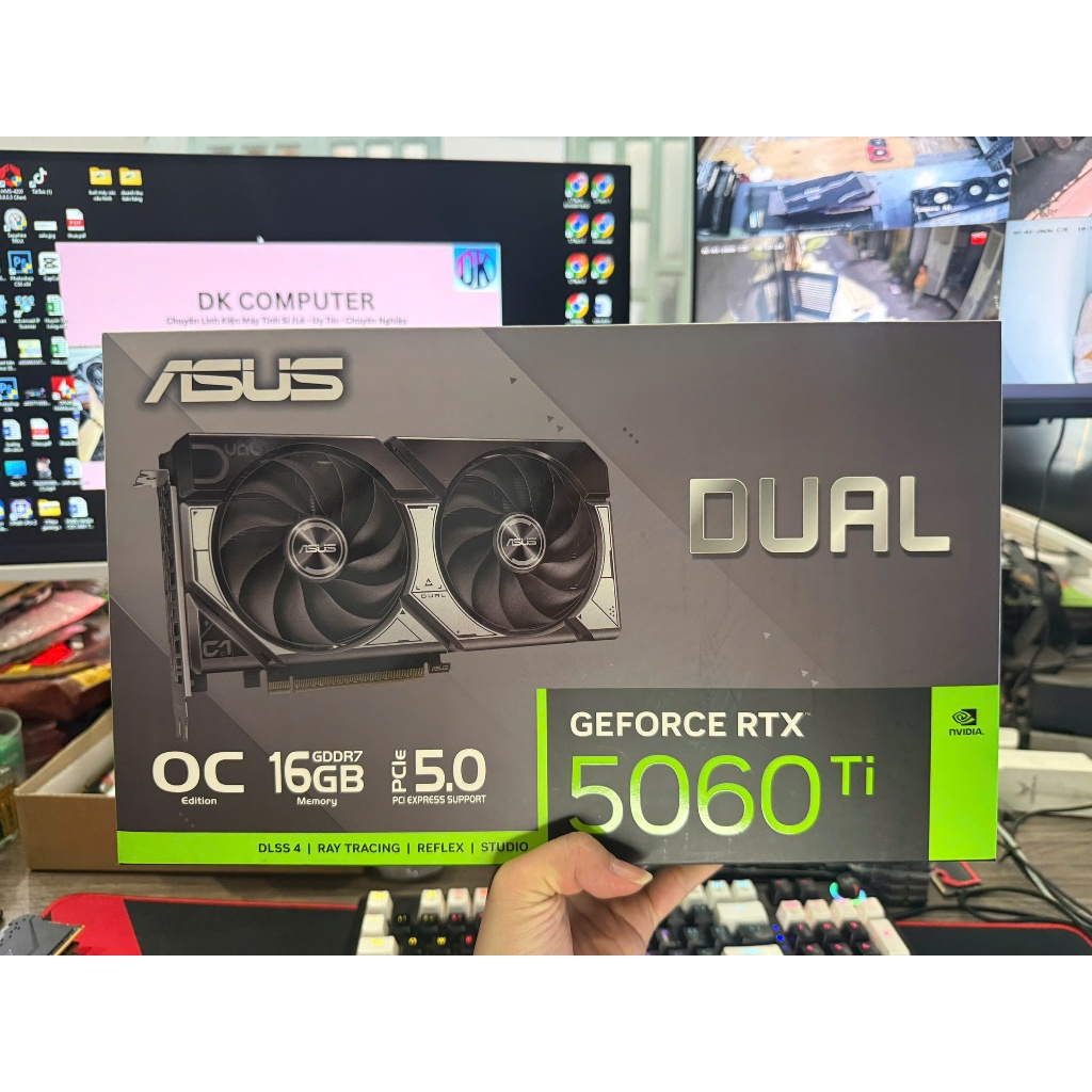 Graphics Card - Card Màn Hình VGA ASUS Dual RTX 5060 Ti 16GB GDDR7 OC Bảo Hành 07.2028
