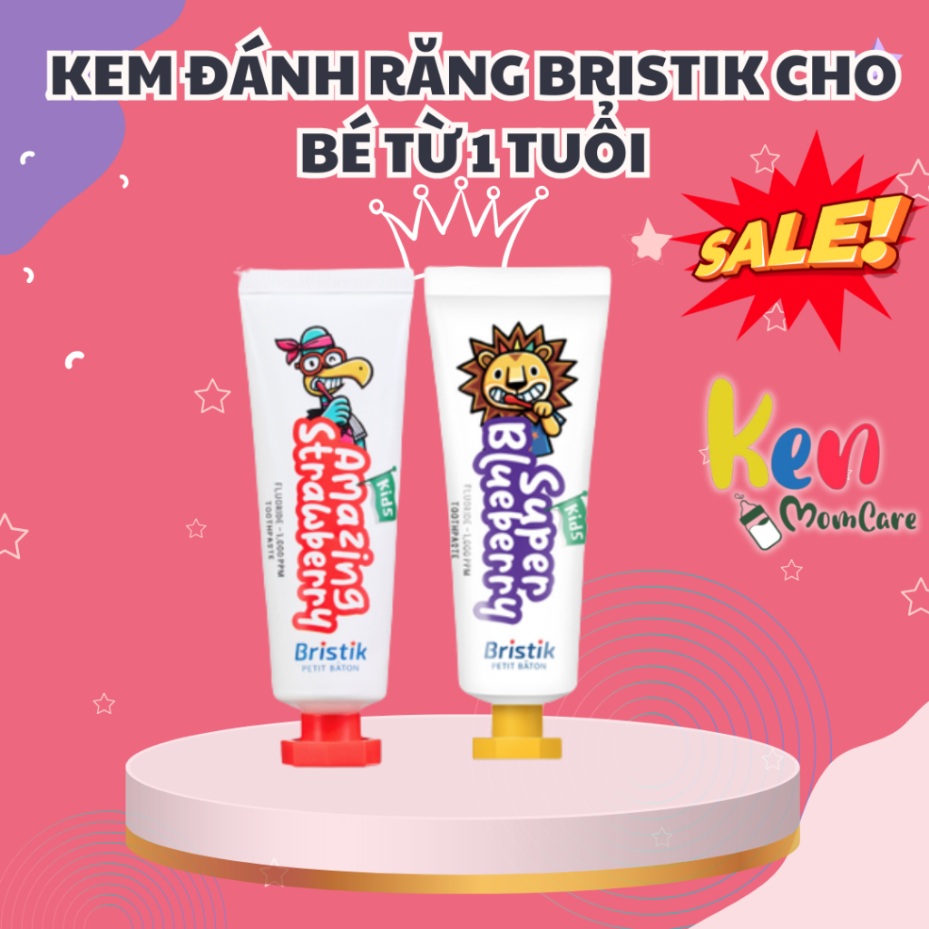 KEM ĐÁNH RĂNG BRISTIK CHO BÉ TỪ 1 TUỔI (tuyp 50G)