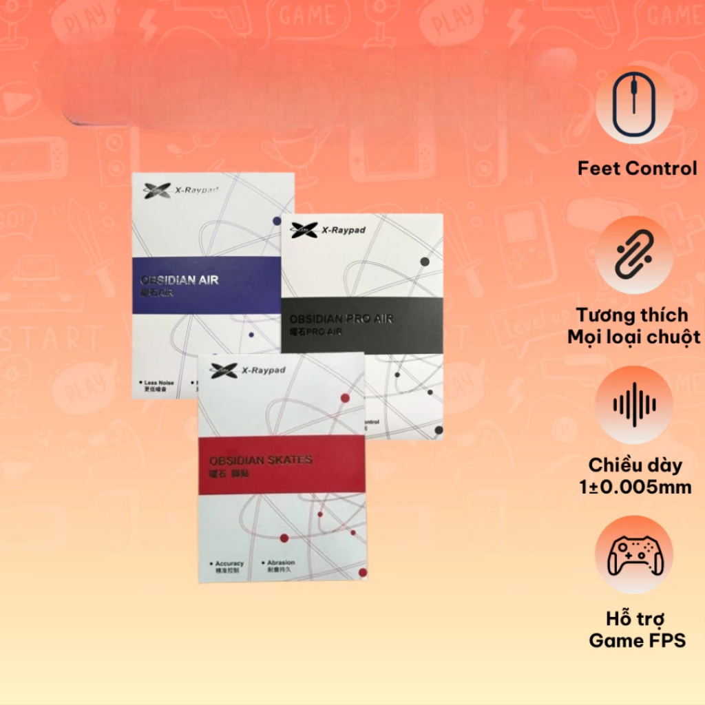 [Top Value] Mouse Feet X-RAYPAD Obsidian Control