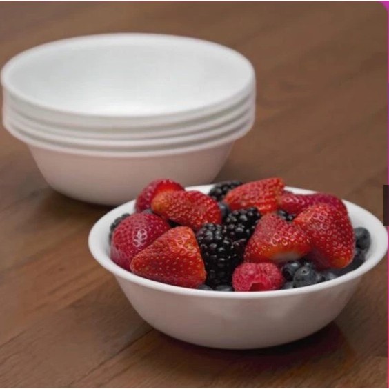 Set 2 Tô thuỷ tinh Mỹ Winter Frost White Corelle 532ml (Trắng) 418-N-LP