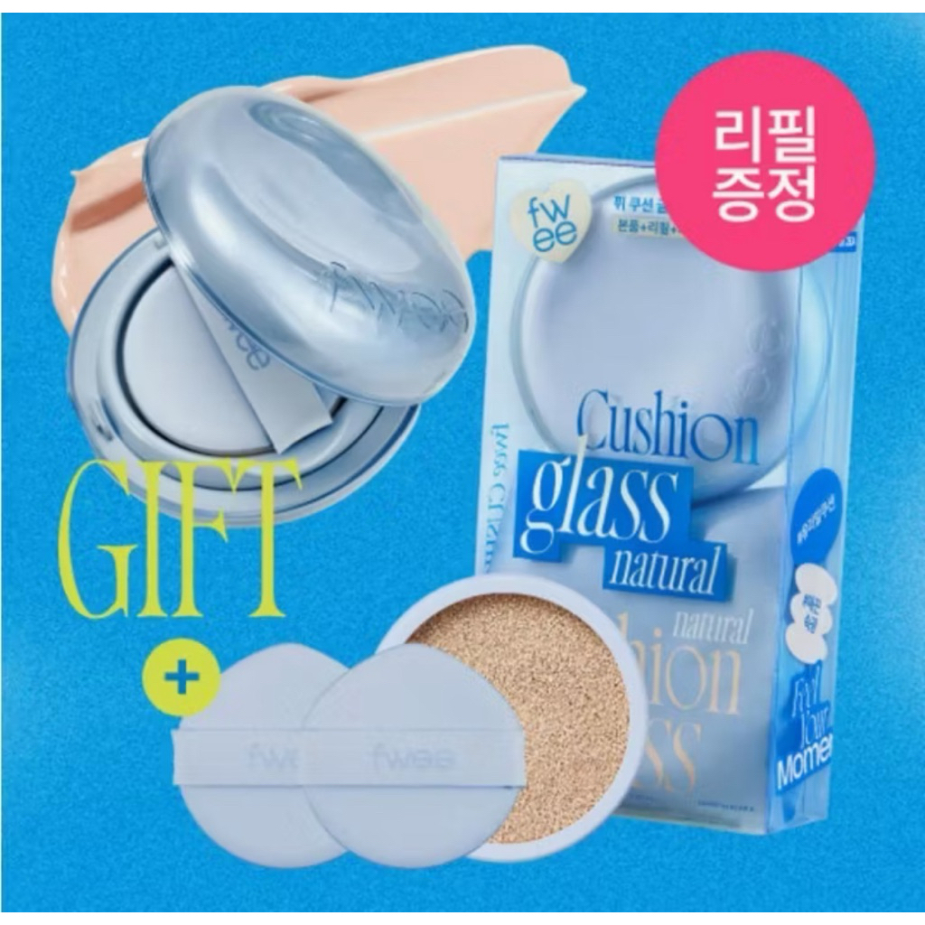 Tách set- Lõi Ruột Refill Cushion Fwee Glass Natural Xanh 1.5 Peach Glass