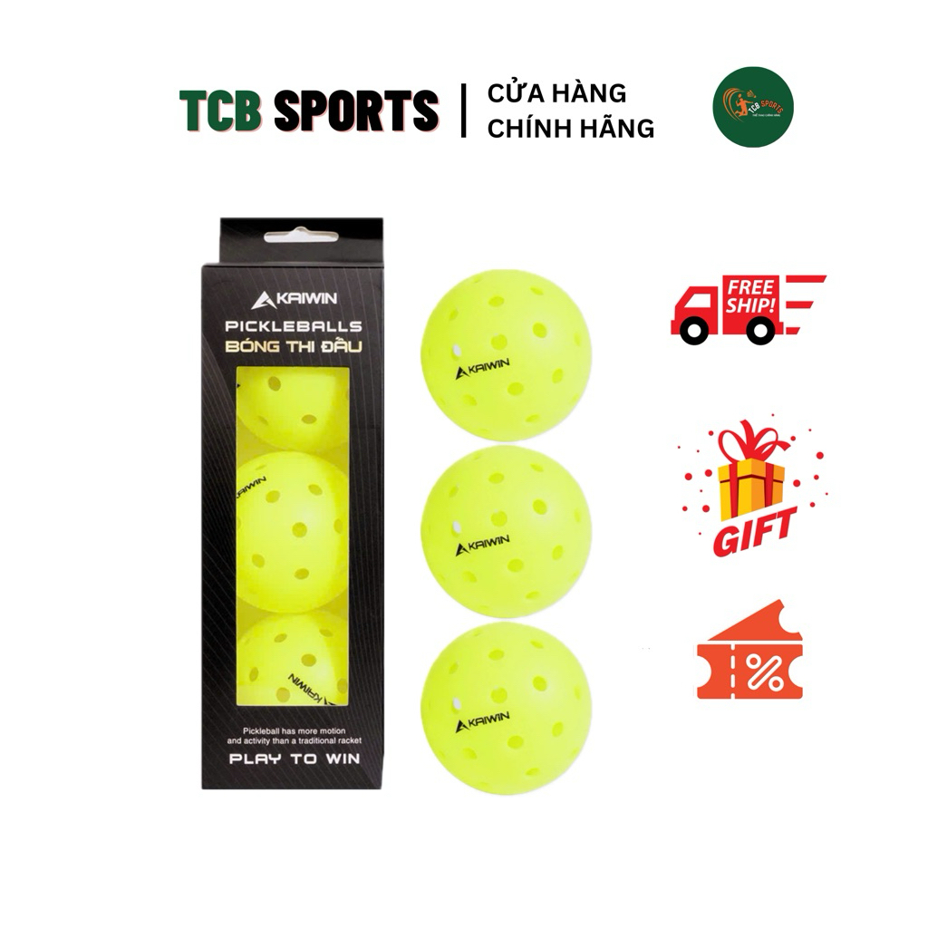 Bóng Thi Đấu Pickleball Kawin KW40L - Hộp 3 Quả