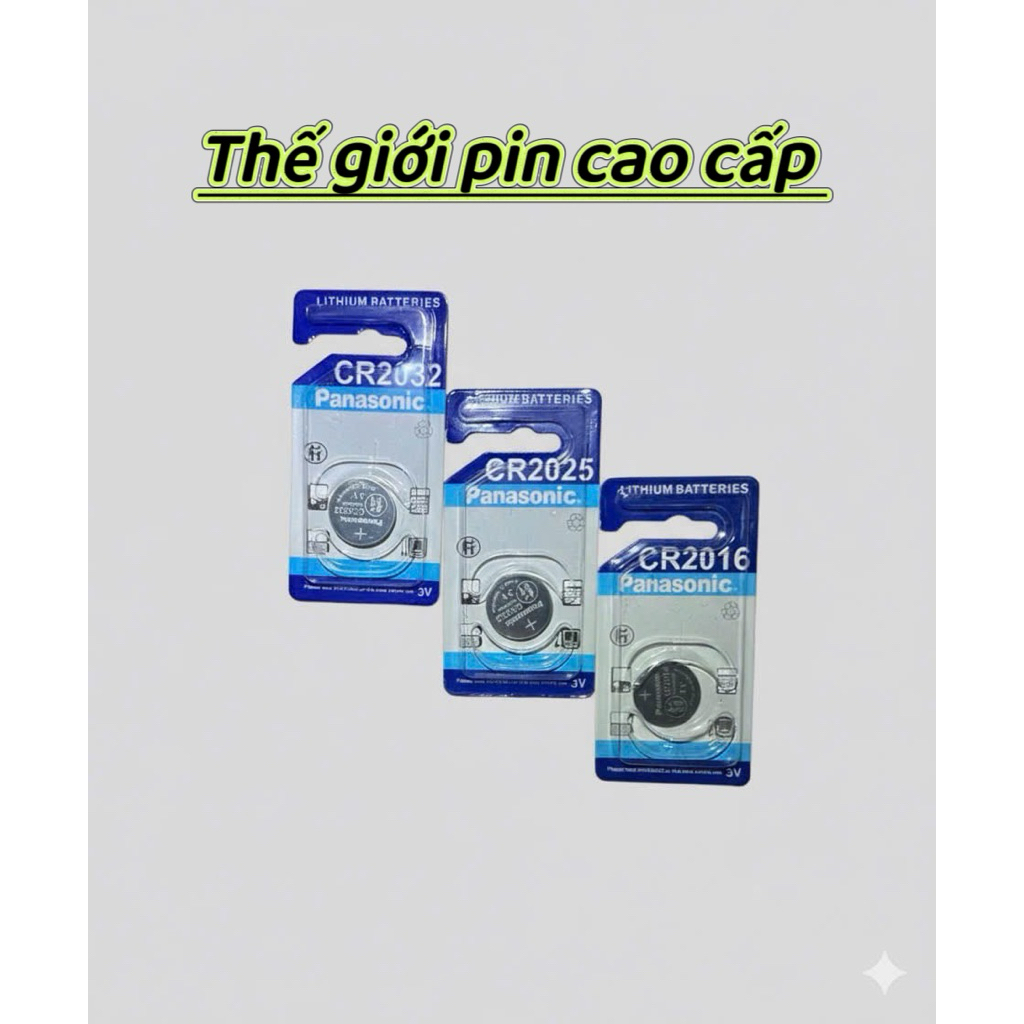 Pin nút Panasonic CR2032 CR2025 CR2016 3V vỉ 1 viên cao cấp