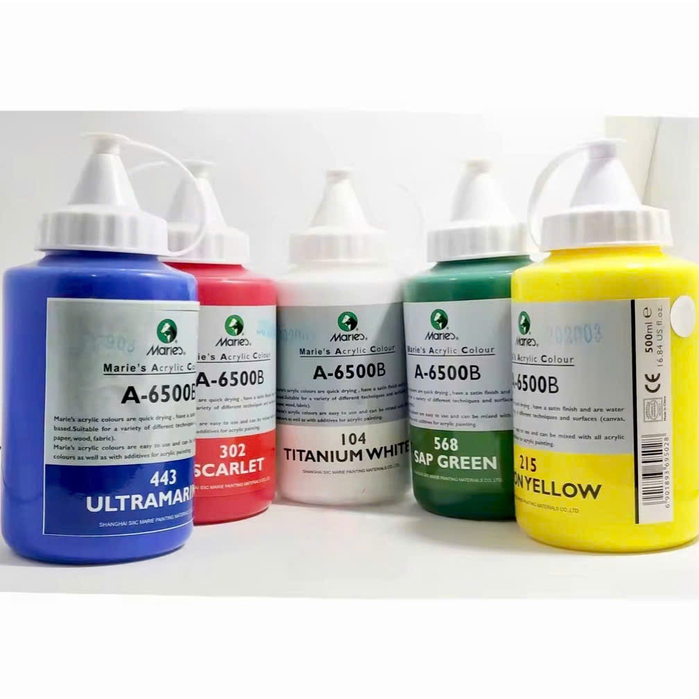 HCKT [THANH LONG] - Màu Acrylic MARIE'S Bình Vòi 500ml Vẽ Trên Mọi Chất Liệu / Acrylic Marie's 500ml