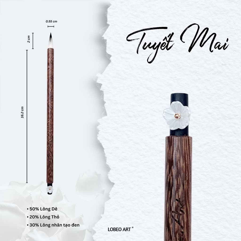 [LOBEO] Cọ vẽ thư pháp Lobeo - Tuyết Mai