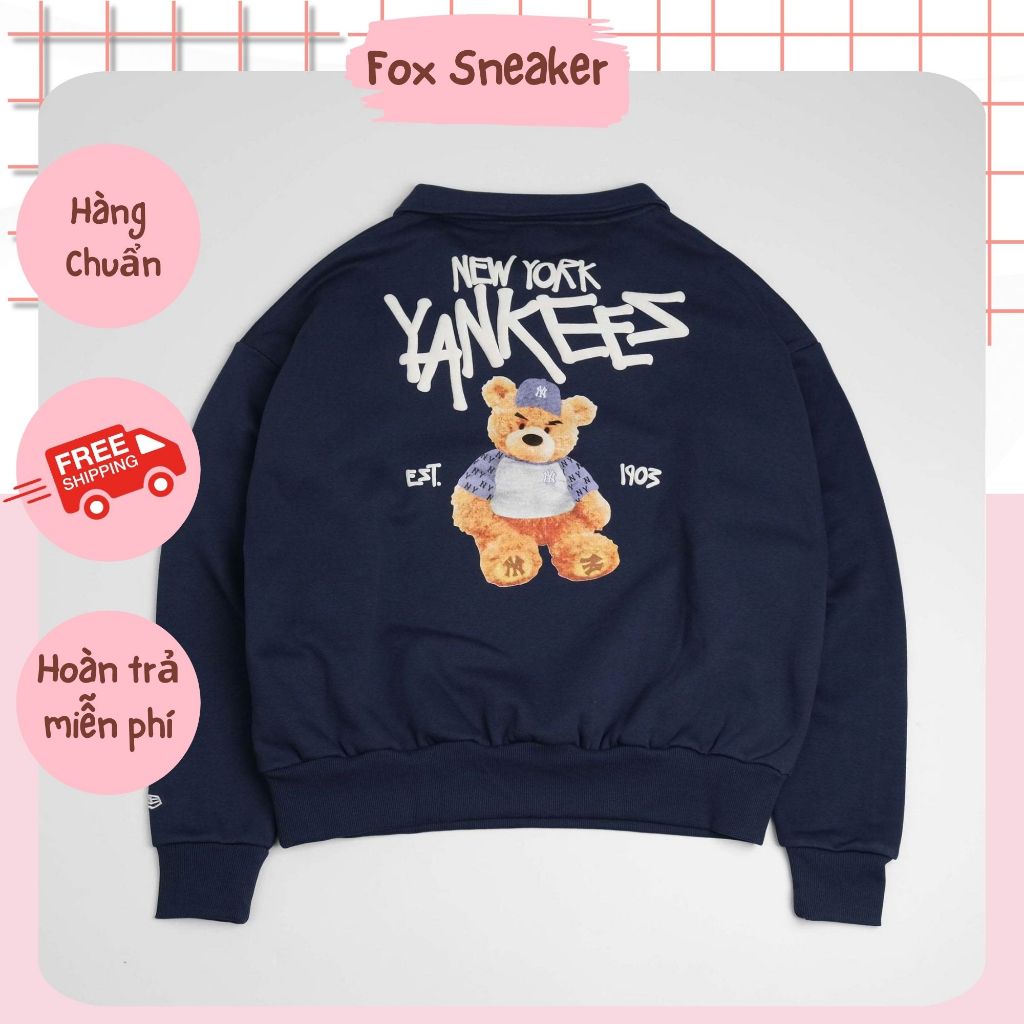 Sweater Half Zip Gấu Navy CODE:15367844 | Fox Sneaker