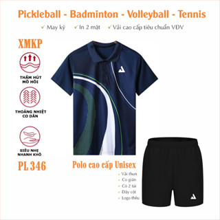Áo Polo thể thao Pickleball, Cầu lông, Bóng chuyền, Bóng bàn Nam Nữ cao cấp, vải  xịn, may kỹ, đủ size (PL346)