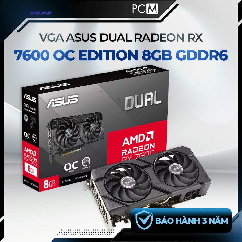 VGA ASUS Dual Radeon RX 7600 OC Edition 8GB GDDR6