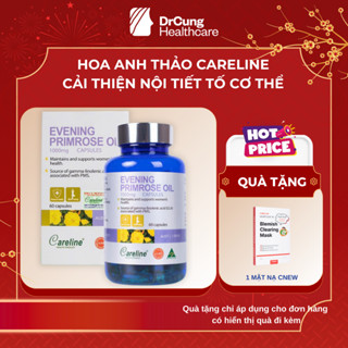 Hoa Anh Thảo Careline Evening Primrose Oil 1000mg - Hỗ Trợ Tăng Cường Sức Khỏe, Làm Đẹp Da