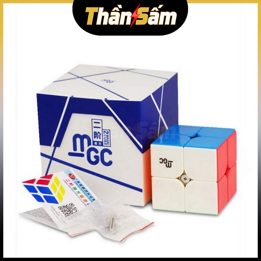 Rubik 2x2 YJ MGC 2x2 Có Nam Châm Stickerless Rubic 2 Tầng 2x2x2 Không Viền Đồ Chơi Trí Tuệ Trẻ Em