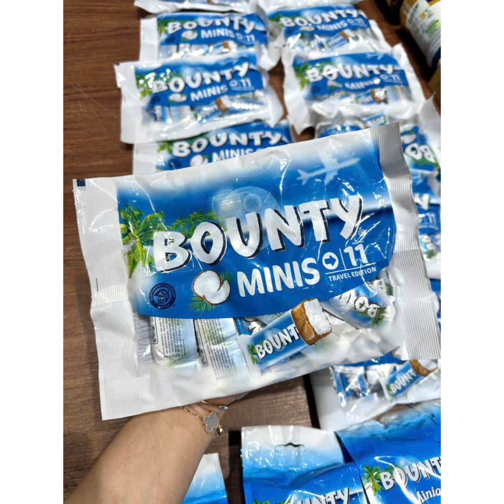 Kẹo Socola Nhân Dừa Bounty Miniatures Chocolate 220g, 333g Mỹ