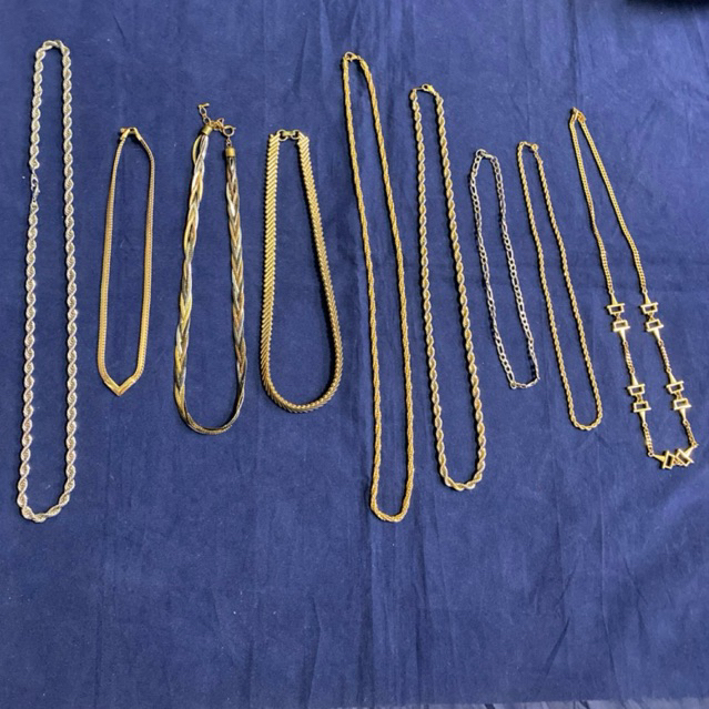 Thanh lý pass tuyển si Nhật 2nd dây chuyền hợp kim loại vàng Streetwear retro hiphop Y2K chiến binh 